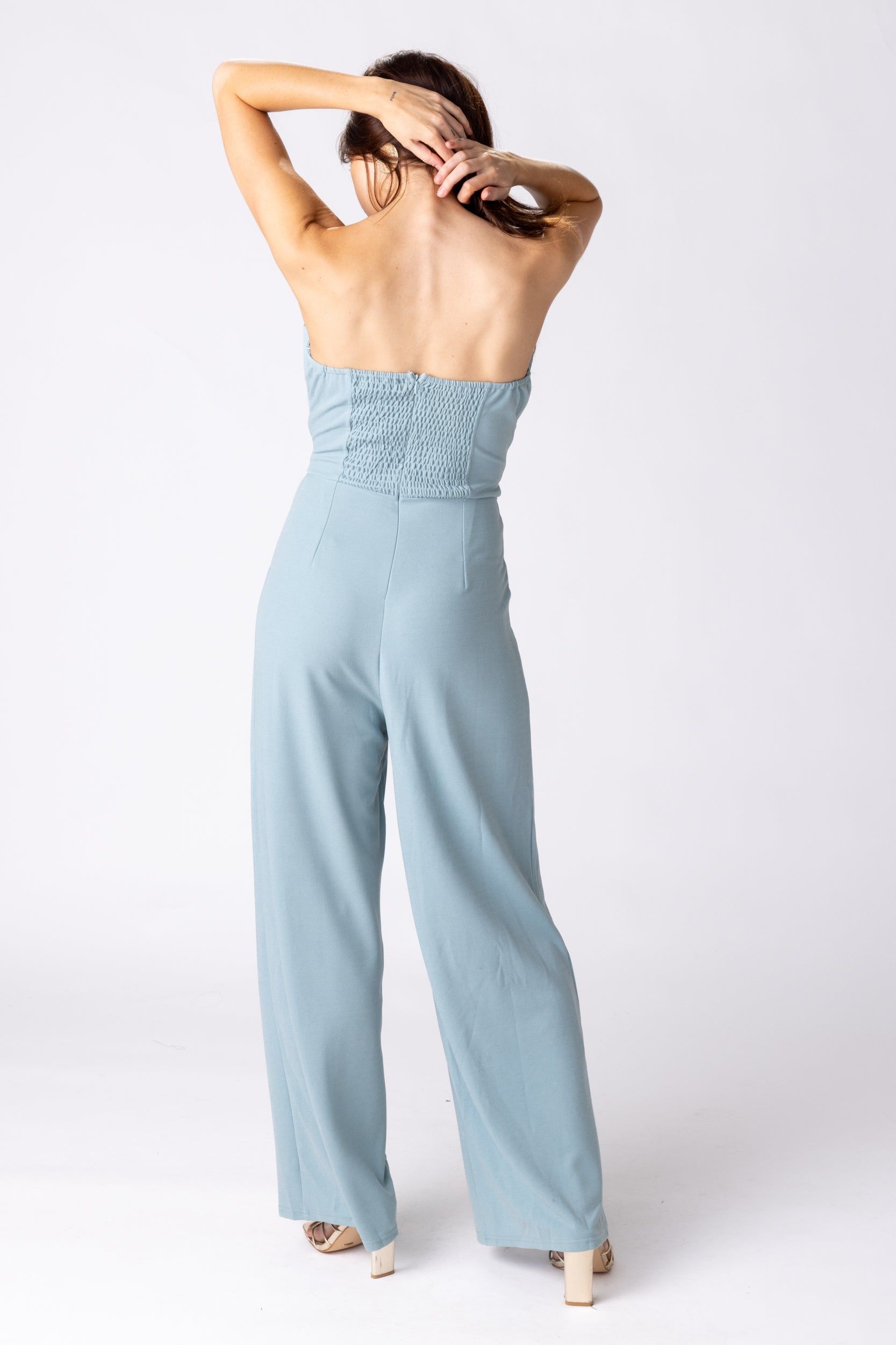 SALE - Emberly Strapless Wide Leg Jumpsuit sold by fab'rik product image thumbnail 4