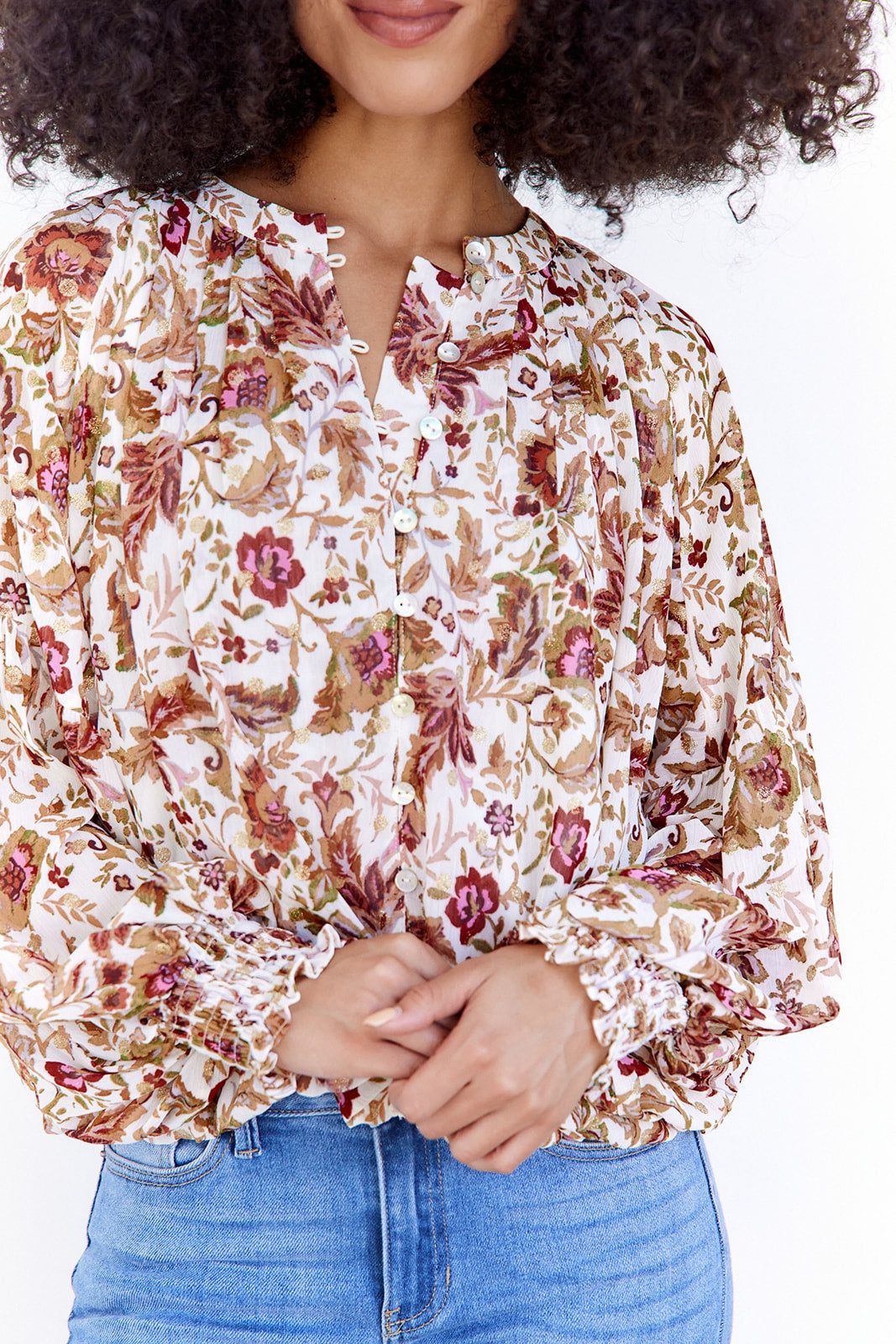 SALE - Rue Button Down Floral Blouse sold by fab'rik product image thumbnail 3