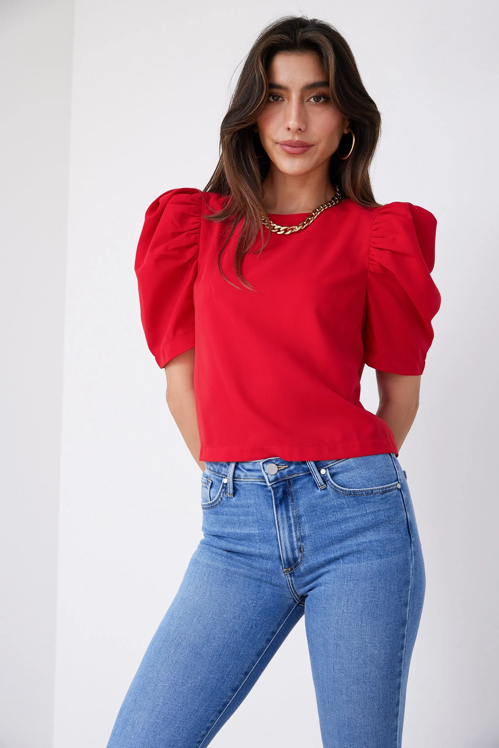 SALE - Gibbs Puff Sleeve Top sold by fab'rik