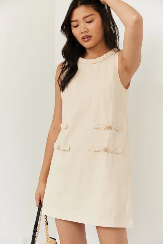 SALE - Juliet Linen Mini Dress sold by fab'rik