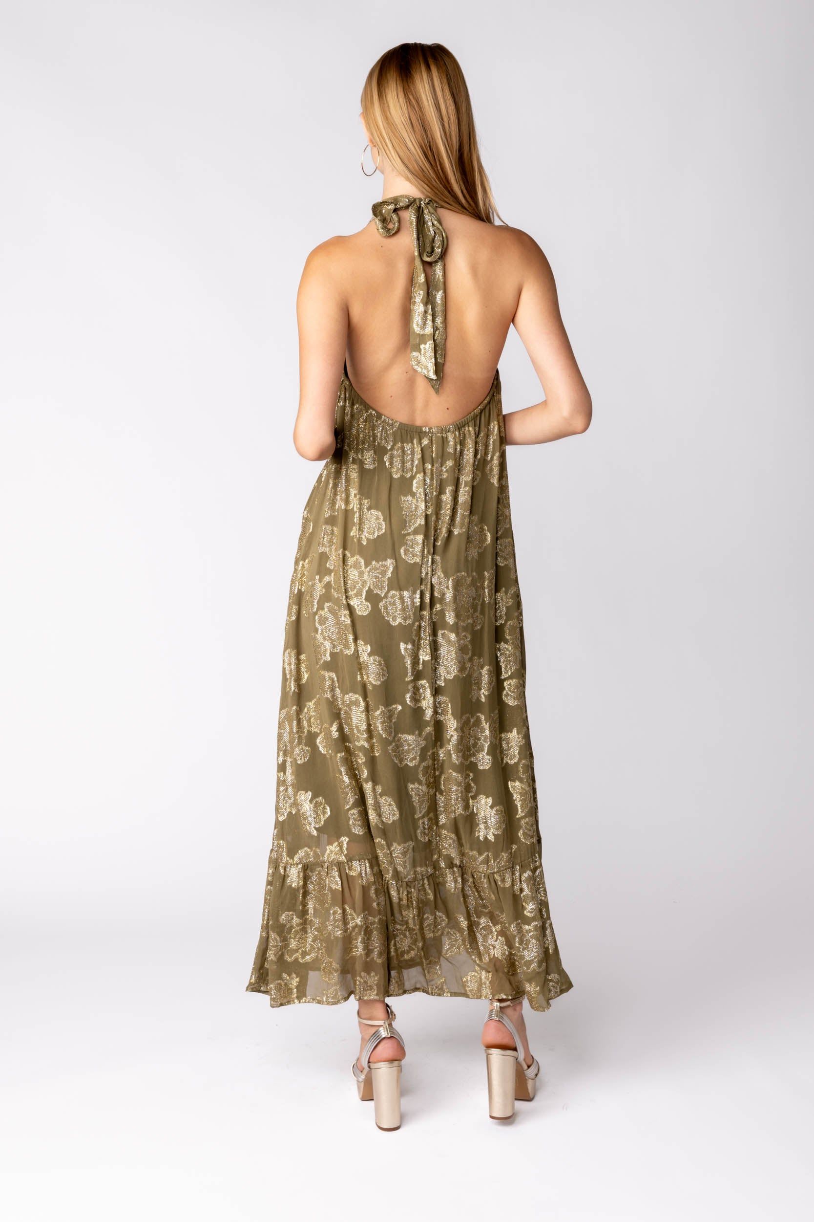 Lulu Shimmer Floral Maxi Dress sold by fab'rik product image thumbnail 4