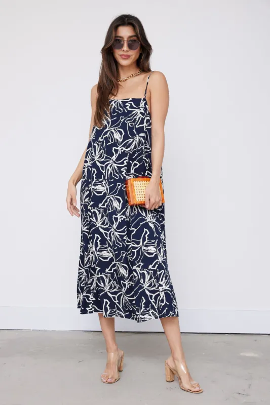 Millie Printed Midi Dress sold by fab'rik