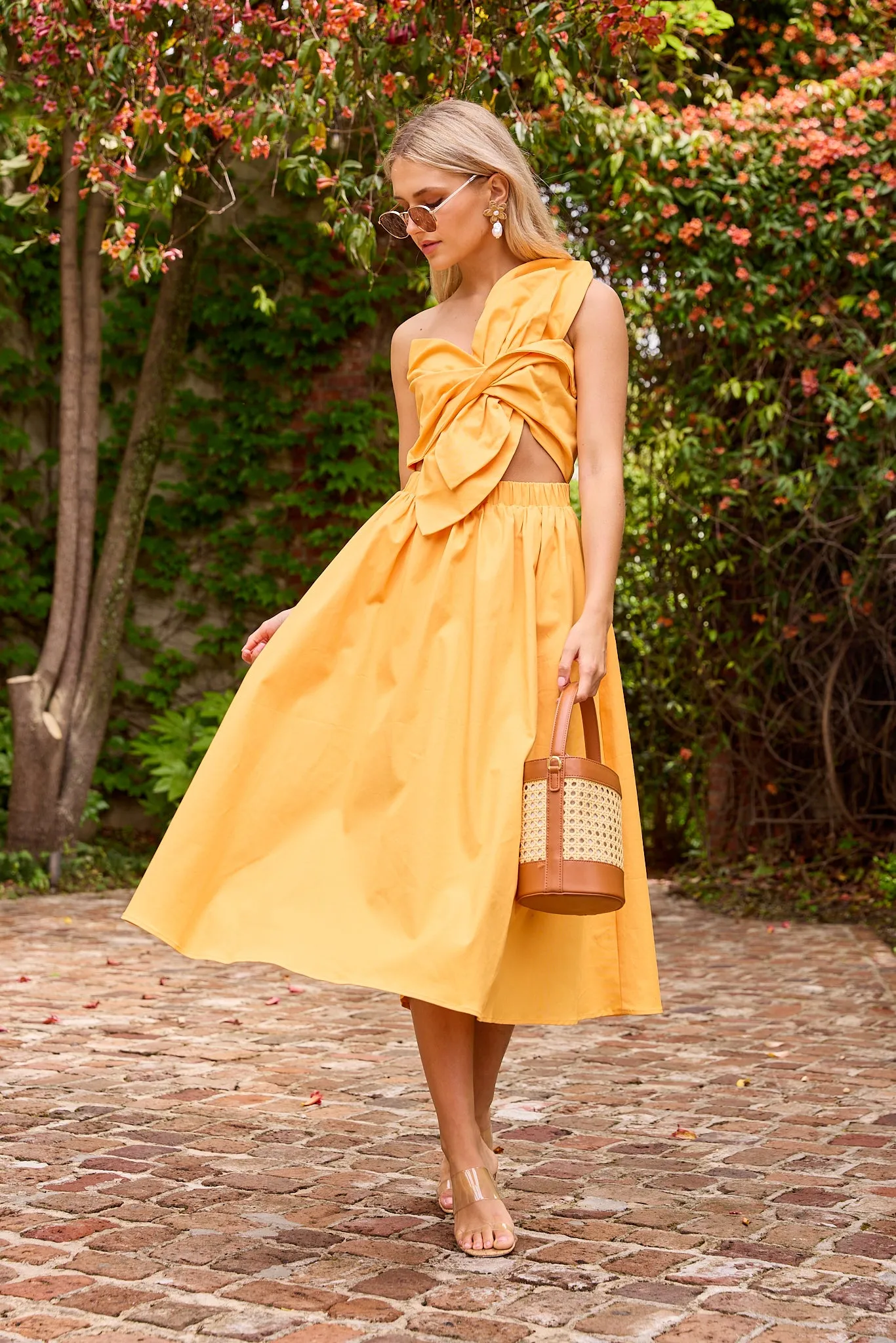 SALE - Mariyah Knotted Bow Flower Midi Dress sold by fab'rik product image thumbnail 4