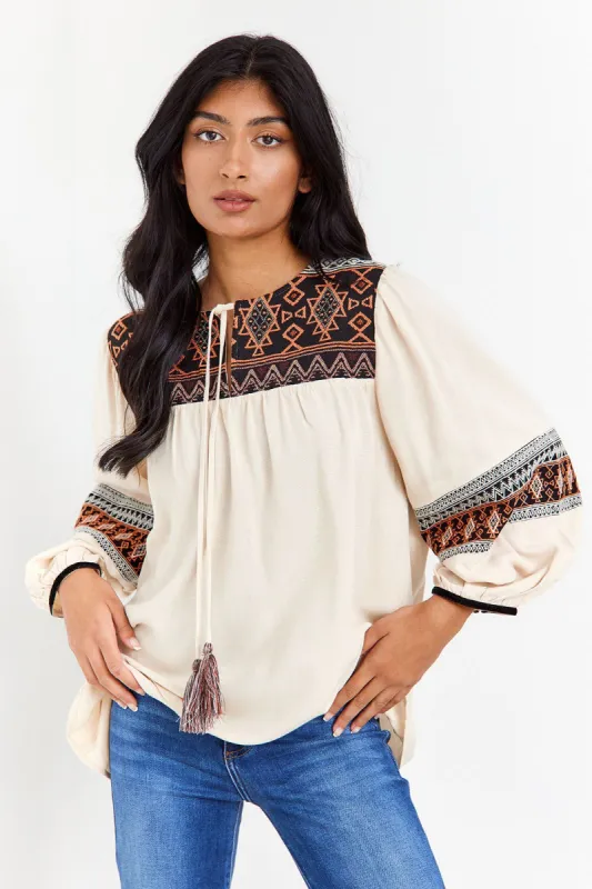 SALE - Hart Embroidered Top sold by fab'rik