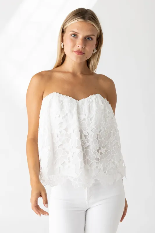 SALE - Dominique Strapless Lace Top sold by fab'rik