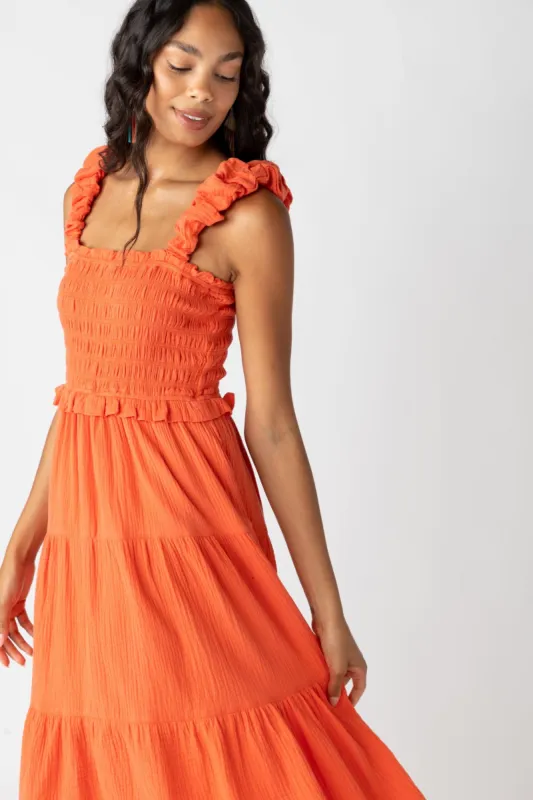 SALE - Nicole Smocked Midi Dress sold by fab'rik
