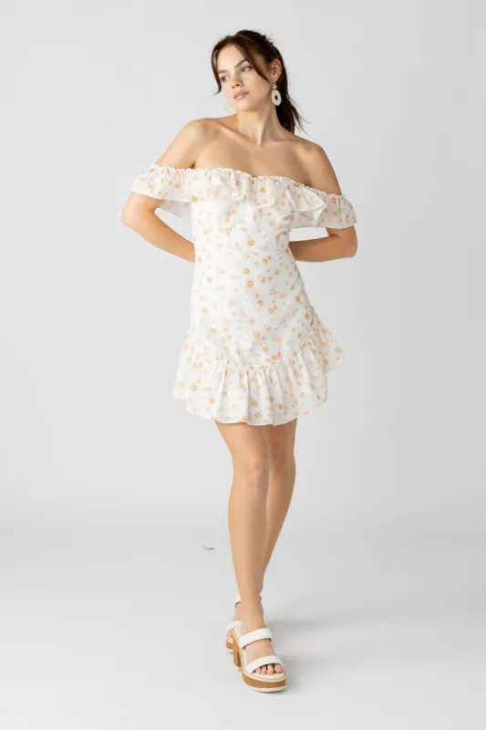 SALE - Annalise Floral Ruffle Trim Dress sold by fab'rik