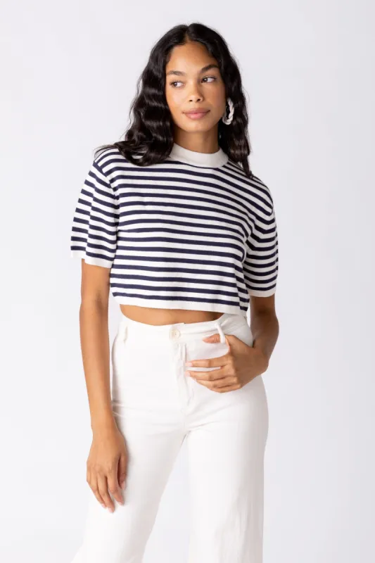 Jada Cropped Sweater Tee sold by fab'rik