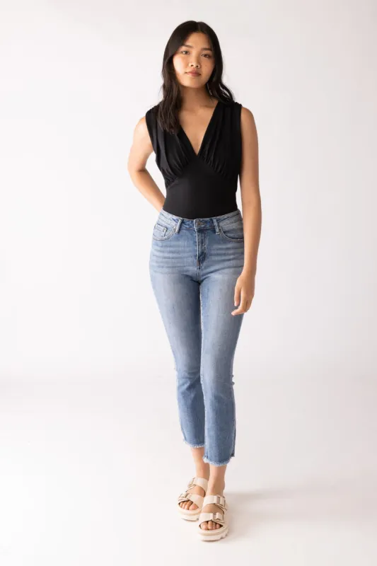 Morlie Mid Rise Straight Cropped Jeans sold by fab'rik
