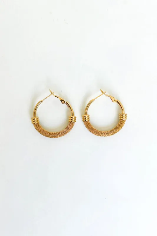 Harley Mesh Chain Hoop Earrings sold by fab'rik