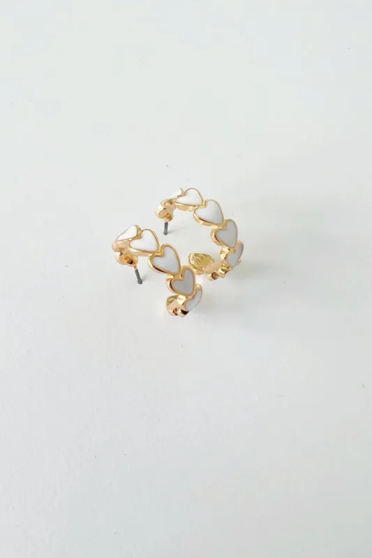 SALE - Sunny Heart Huggie Hoop sold by fab'rik