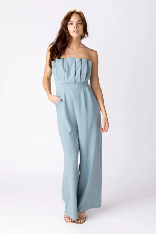 SALE - Emberly Strapless Wide Leg Jumpsuit sold by fab'rik
