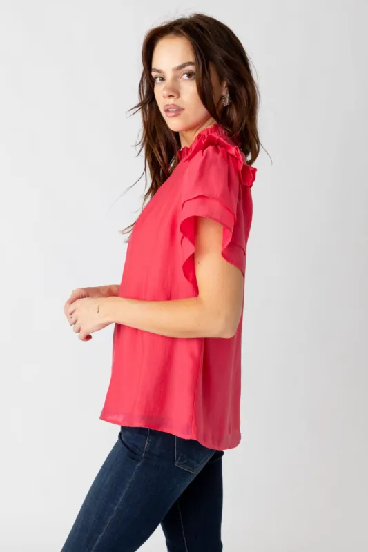 SALE - Kate Ruffle Trim Blouse sold by fab'rik