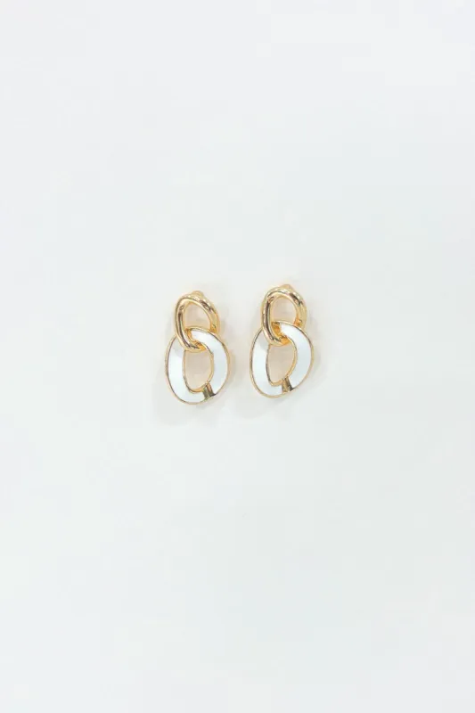 Mercy Enamel Chain Earrings sold by fab'rik