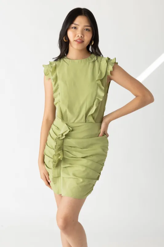 SALE - Lenny Gathered Skirt Mini Dress sold by fab'rik
