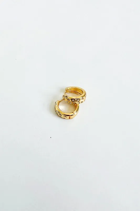 SALE - Celia Crystal Huggie Hoops sold by fab'rik