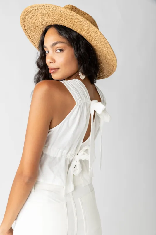 SALE - Polly Cropped V Neck Top sold by fab'rik