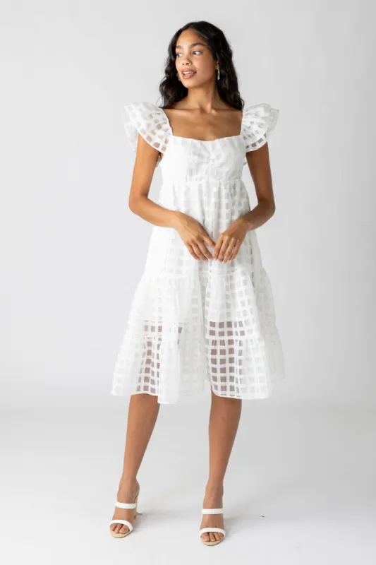 SALE - Carly Checkered Midi Dress sold by fab'rik