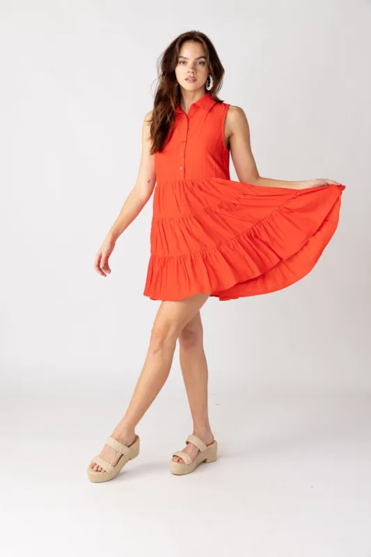 SALE - Maizie Collared Tiered Dress sold by fab'rik