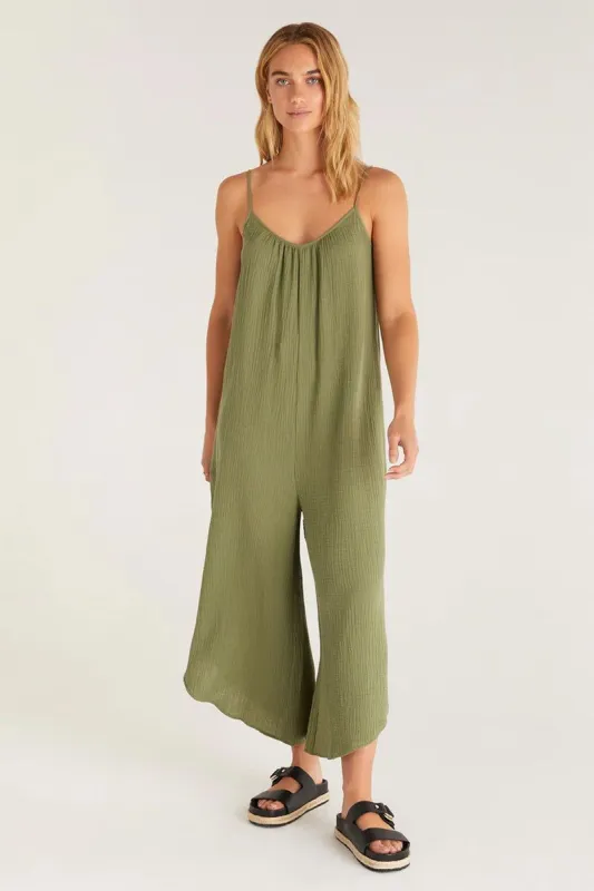Z Supply The Flared Gauze Jumpsuit sold by fab'rik