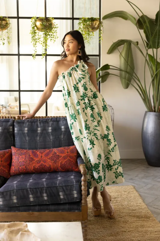 SALE - Owens Printed One Shoulder Maxi Dress sold by fab'rik
