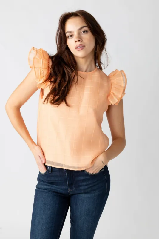 SALE - Morri Ruffle Sleeve Blouse sold by fab'rik