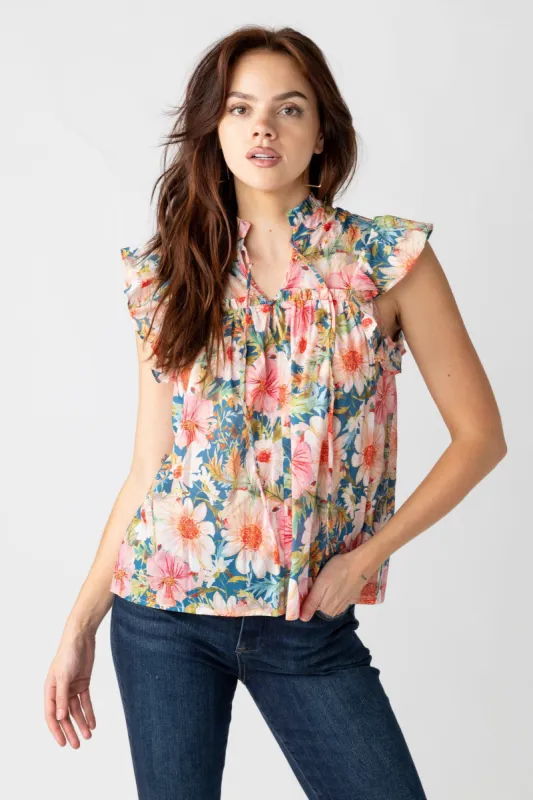 SALE - Gibbs Floral Short Sleeve Blouse sold by fab'rik