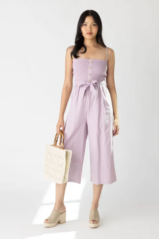 Rosalie Linen Jumpsuit sold by fab'rik