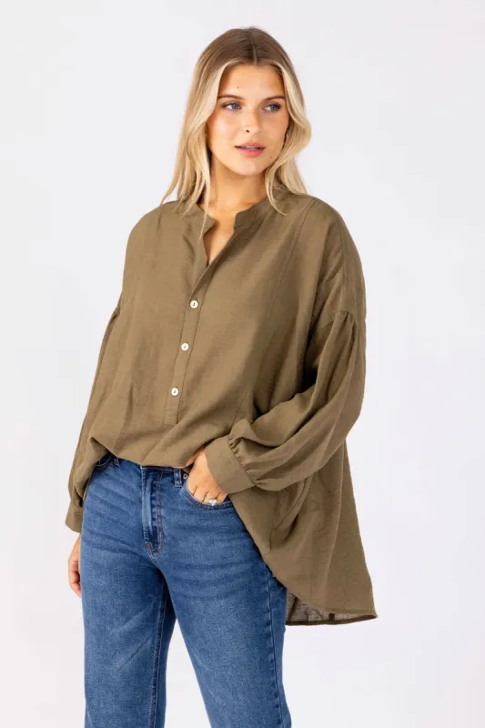 Tessa Button Down Blouse sold by fab'rik