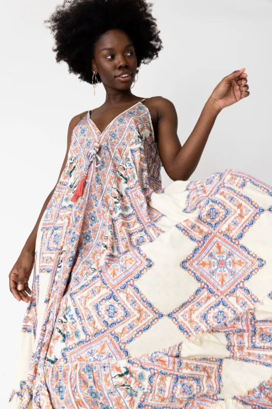 SALE - Cecily V Neck Printed Maxi Dress sold by fab'rik