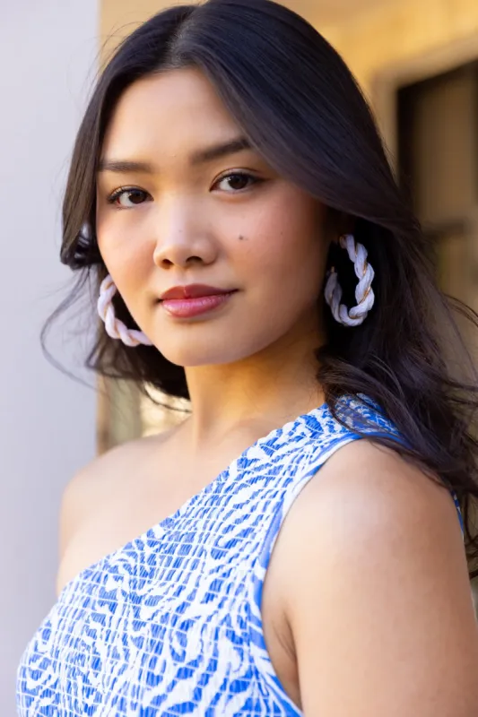 SALE - Summer Twisted Raffia Hoop Earrings sold by fab'rik