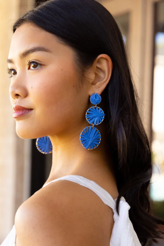 SALE - Margot Tiered Raffia Drop Earrings sold by fab'rik