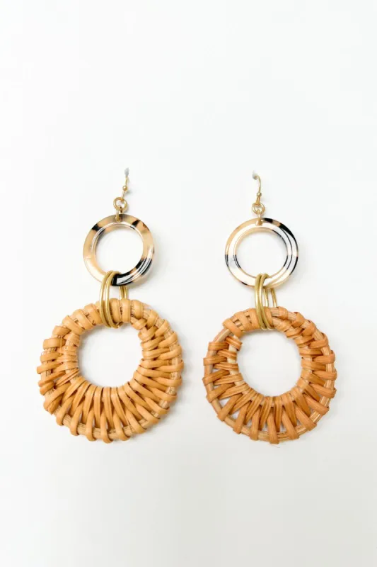 SALE - Julia Ratan & Acrylic Circle Earrings sold by fab'rik