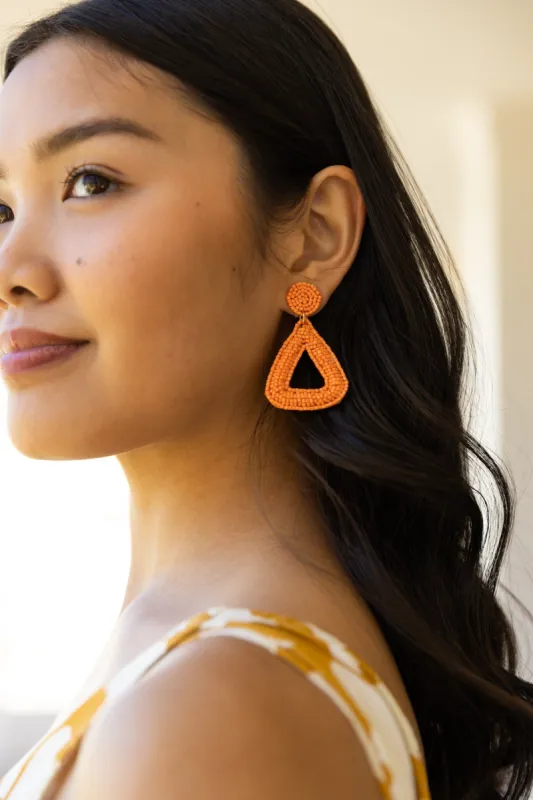 SALE - Jordan Beaded Round Triangle Earrings sold by fab'rik