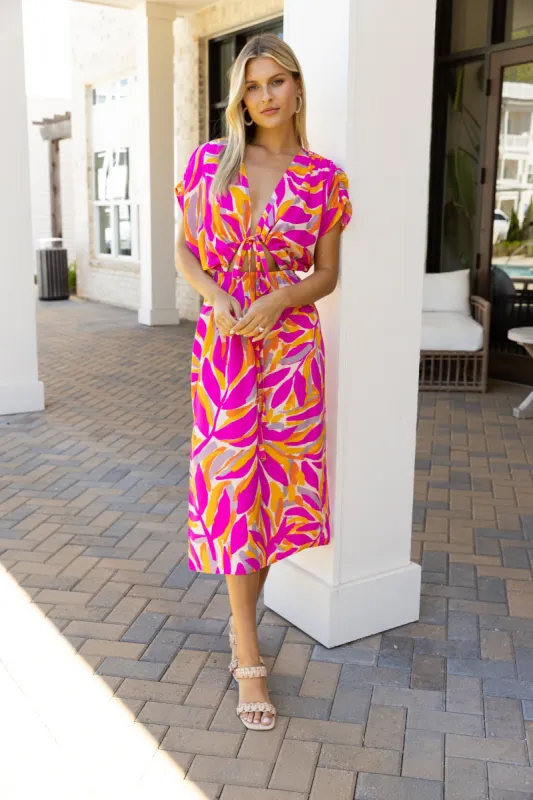 SALE - Sophia Side Cut Out Midi Dress sold by fab'rik