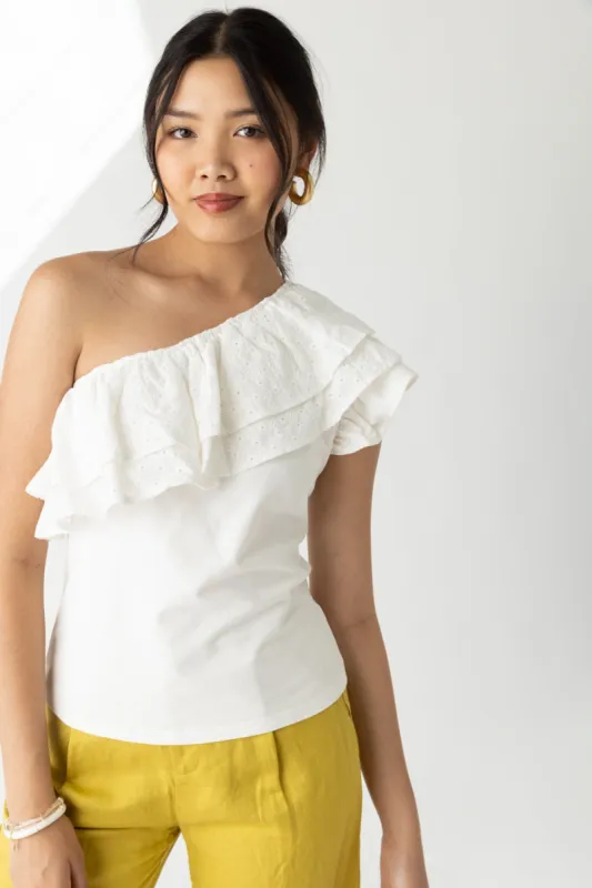 SALE - Merida Eyelet One Shoulder Top sold by fab'rik