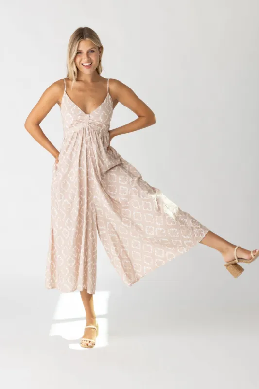 SALE - Adrienne Printed Wide Leg Jumpsuit sold by fab'rik