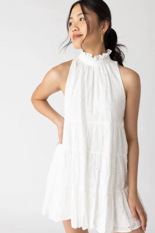 SALE - Evie Halter Eyelet Mini Dress sold by fab'rik