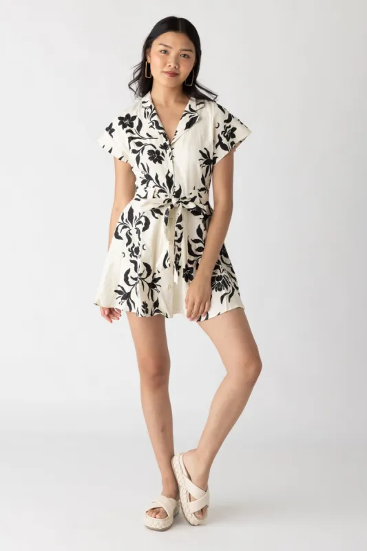 Lacy Floral Linen Dress sold by fab'rik
