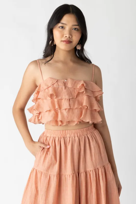 Ivy Ruffle Cropped Top sold by fab'rik
