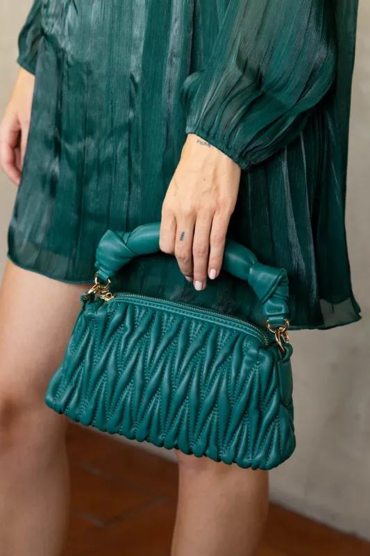 Ellie Pleated Shoulder Bag sold by fab'rik