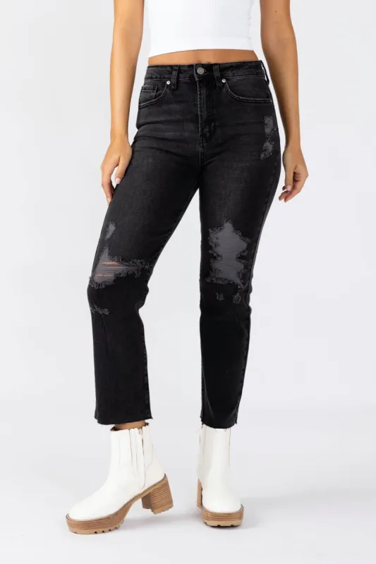 SALE - Devyn Distressed Straight Jeans sold by fab'rik