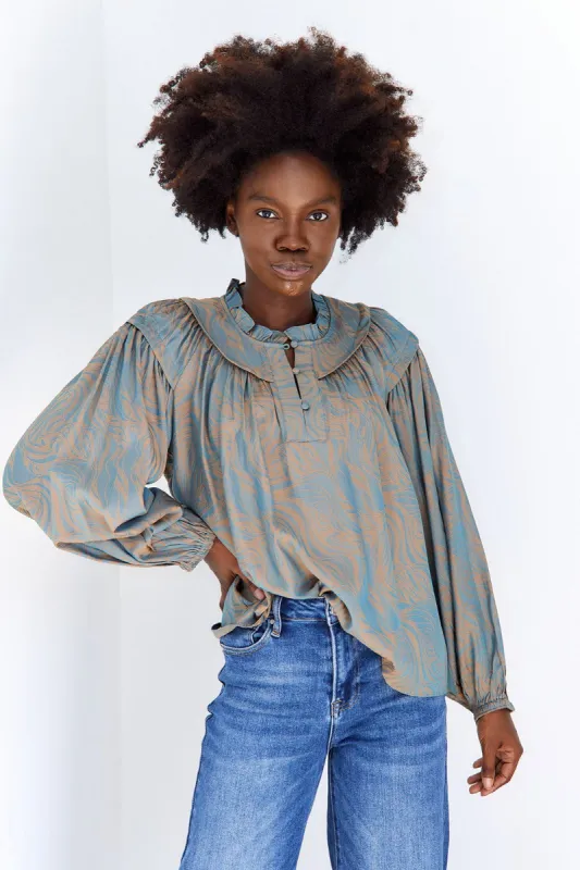 SALE- Gigi Printed Blouse sold by fab'rik