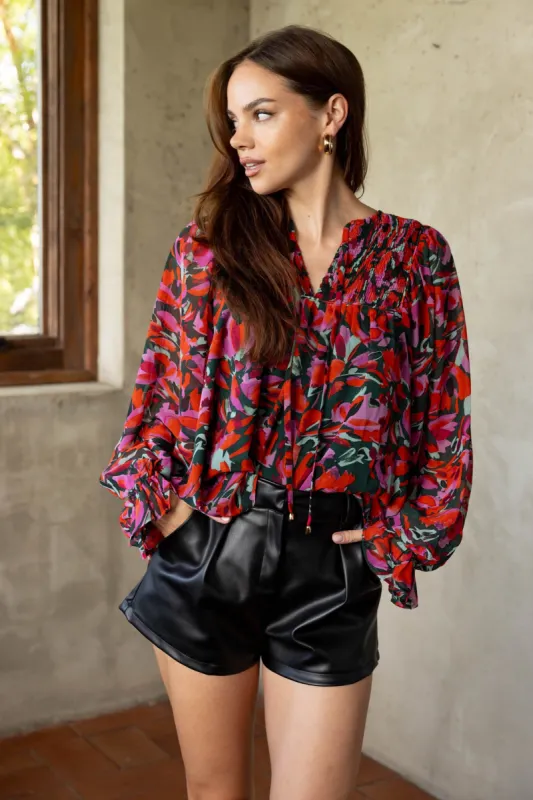 Julia Floral Printed Blouse sold by fab'rik
