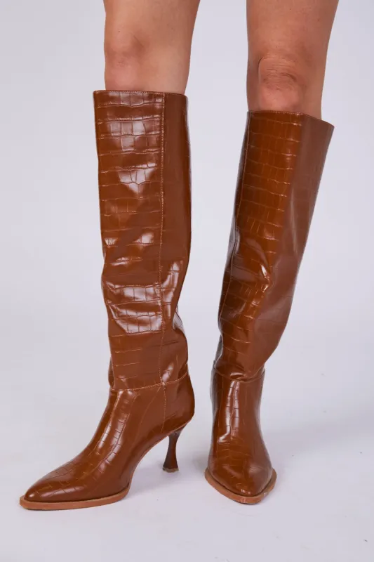 SALE - Vanessa Croc Boots sold by fab'rik