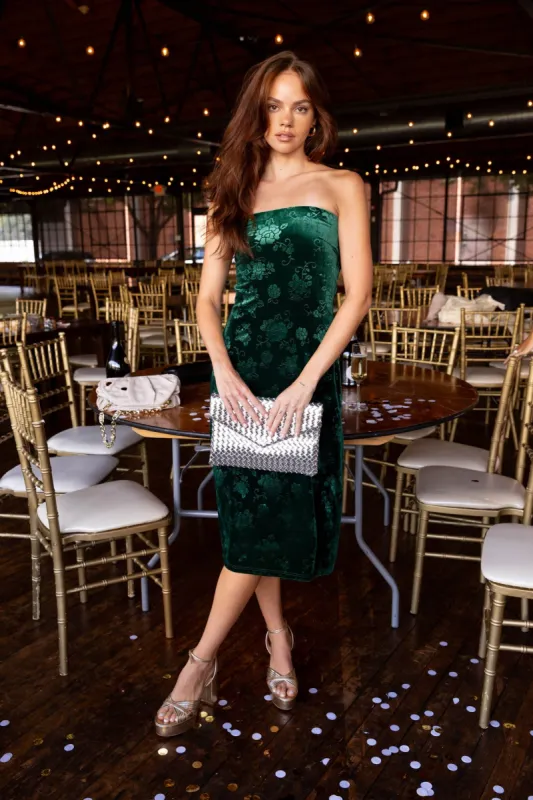 Isla Velvet Floral Dress sold by fab'rik