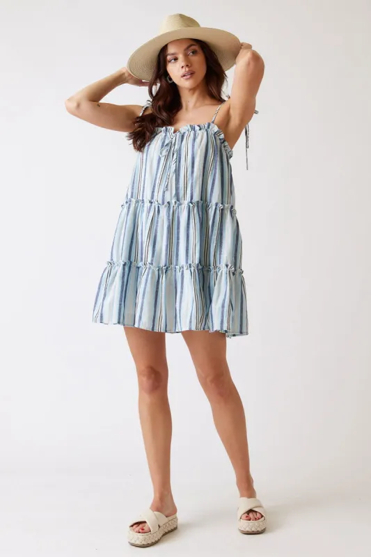 SALE - Luna Striped Mini Dress sold by fab'rik