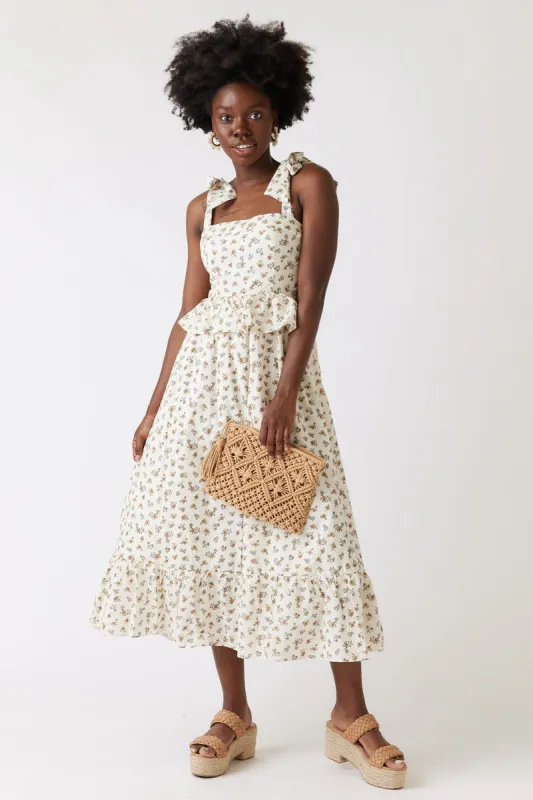 Sofia Floral Tie Strap Maxi sold by fab'rik
