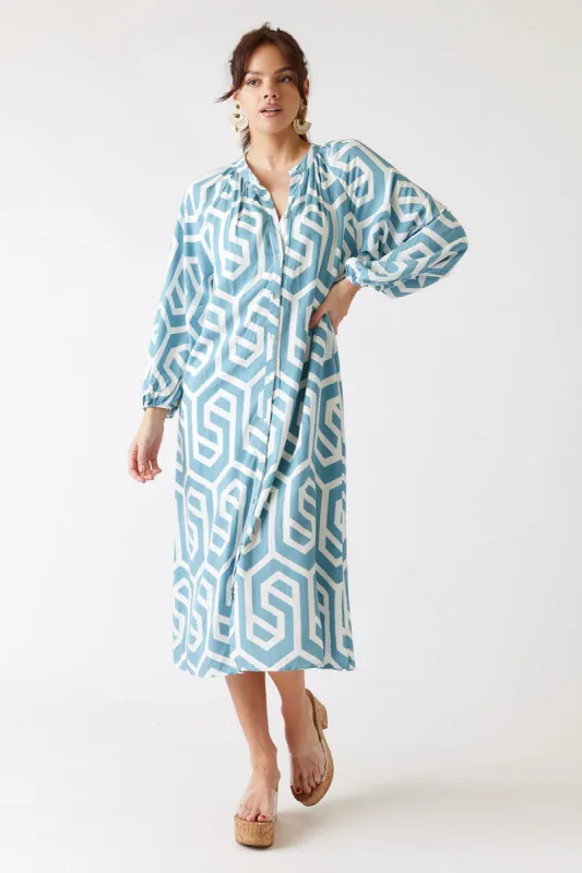 SALE - Ava Geo Printed Midi Dress sold by fab'rik