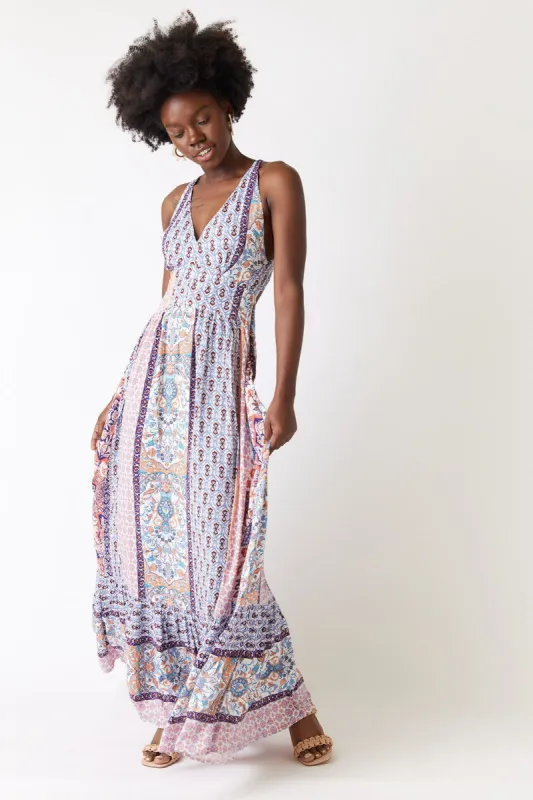 Chloe Paisley Printed Maxi Dress sold by fab'rik
